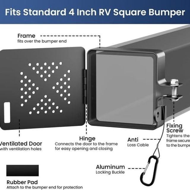 Aluminum RV Bumper End Cap